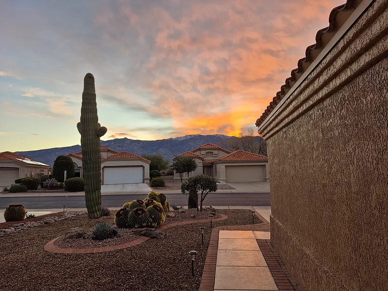 Sunrise over the Catalina mountains