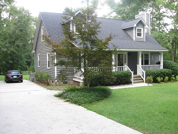 Cement paved driveway