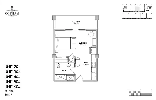 Floor plan Studio North
