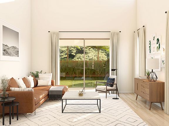 Great room with sliding glass doors