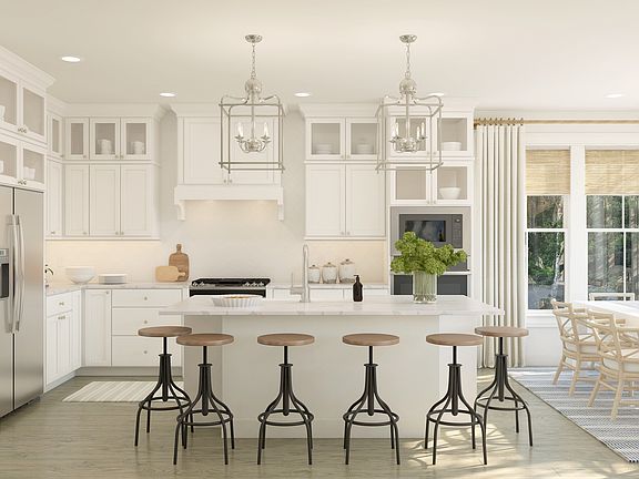 Breakfast bar in kitchen