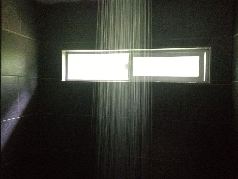 Walk in tile shower 2 heads