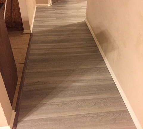 Hallway with new floor