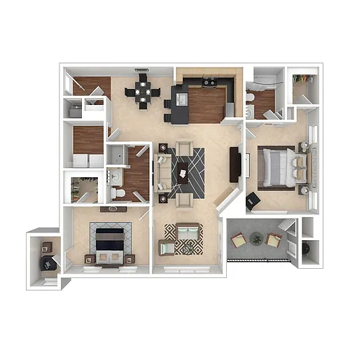 Floor plan Cameron-1 A w/Sunroom- Elevato