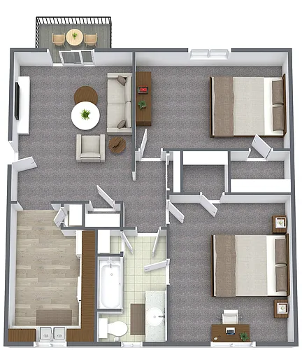 Floor plan 2 Bed
