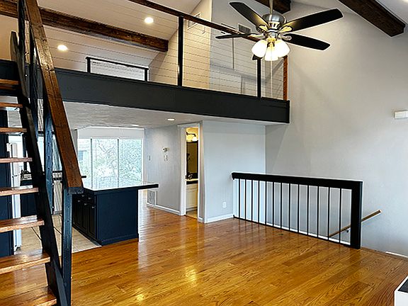 Looking up towards the loft