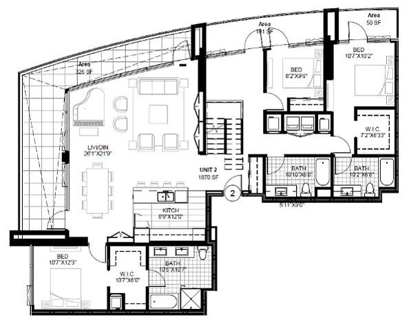 Floor plan SPIRE 3J