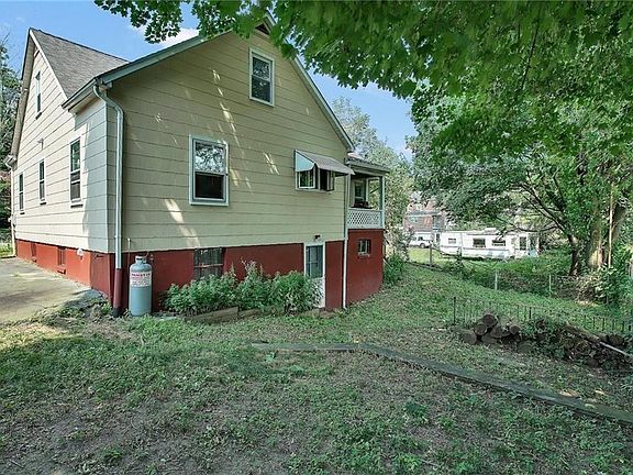 Back yard with walk out basement