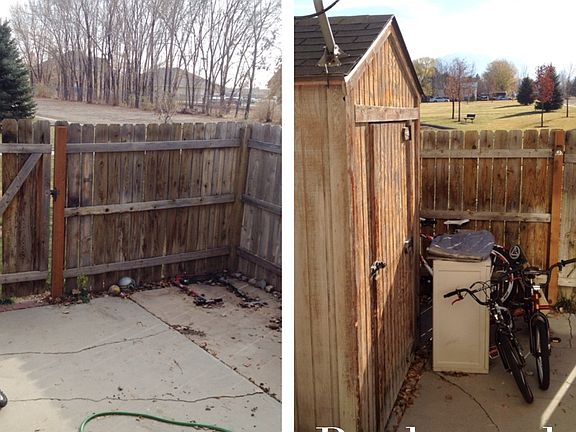 Backyard with Storage Shed