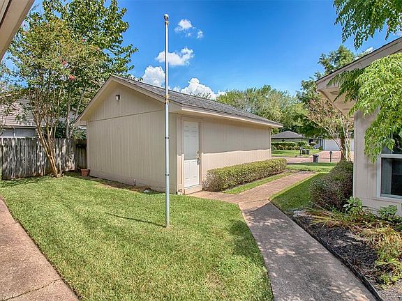 The view from the front door looking out to the two car garage.