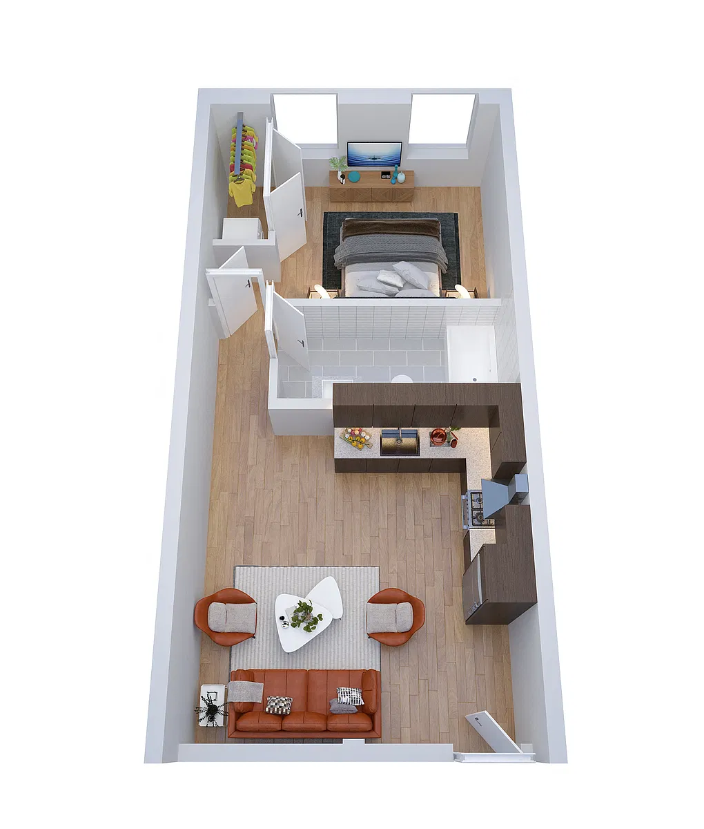 Floor plan Peanut Factory Flats 226