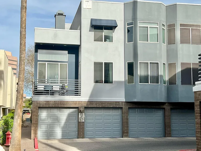 Front view of townhouse