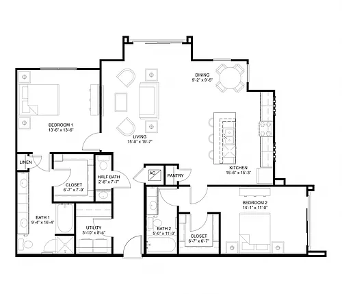 Floor plan B1