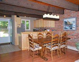 Impressive beams and brick