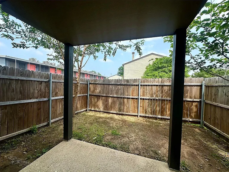 Private covered patio space.