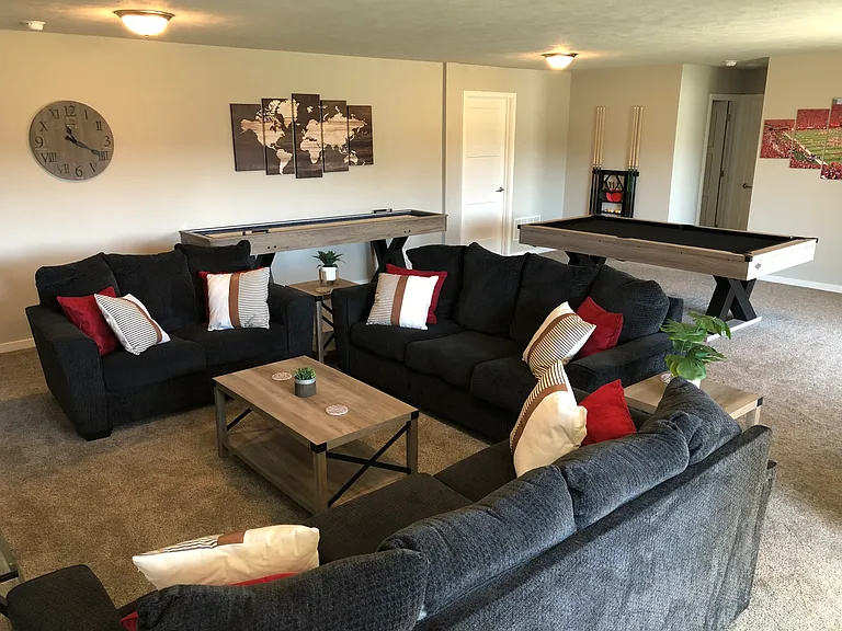 Basement Living Room and Recreation area