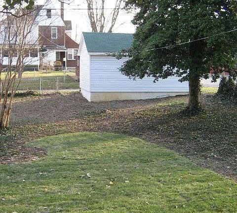 Backyard with Garage
