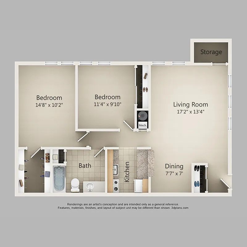 Floor plan C2 Renovated