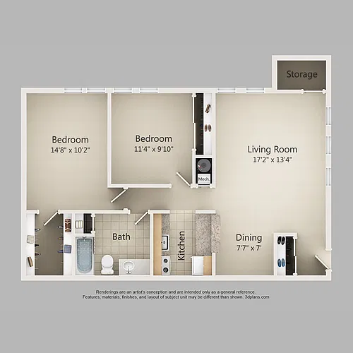 Floor plan C2 Renovated