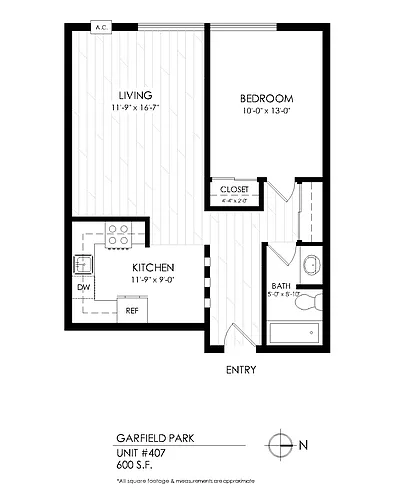 Floor plan 1 Bedroom