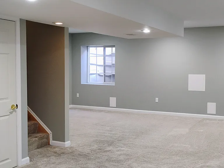 Basement, heated, recess lights. The 3rd full bathroom is in this finished basement. Carpets are shampooed and steam washed.