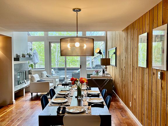 Dining area + Living room + Deck