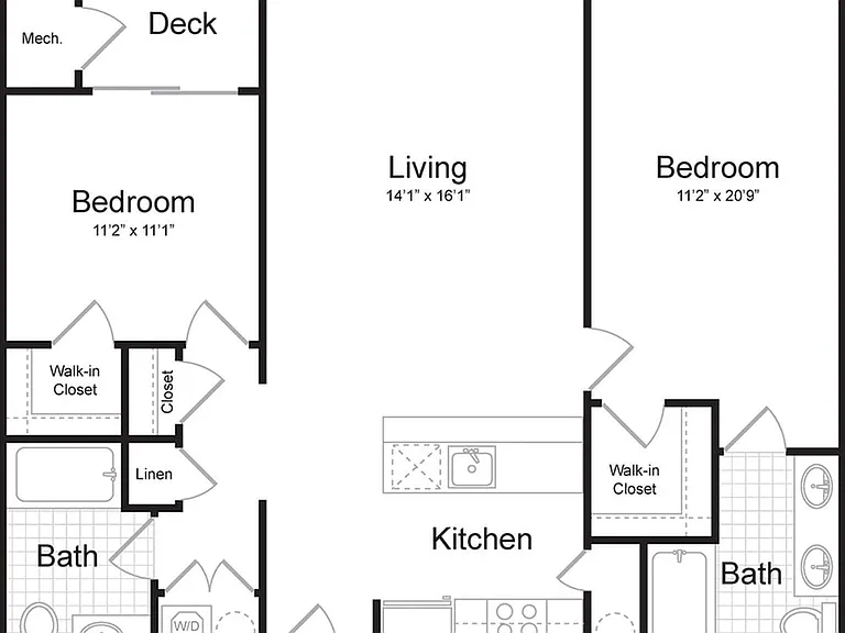 2-Bedroom 2-Bathroom | 1,140 sqft 2-Bedroom 2-Bathroom | 1,140 sqft