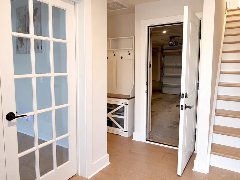 Attached garage with convenient entry to the home