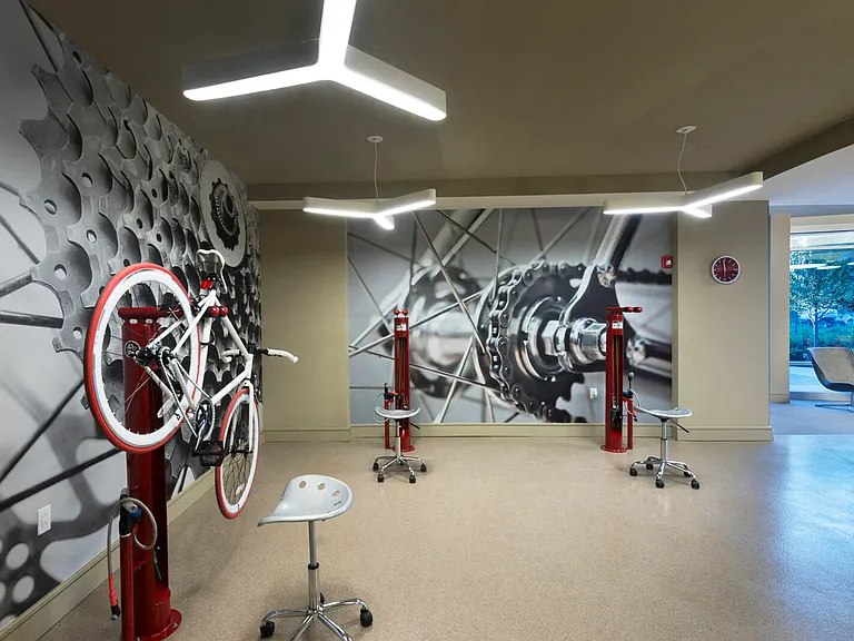 Bike repair stations available in our stunning bike lounge