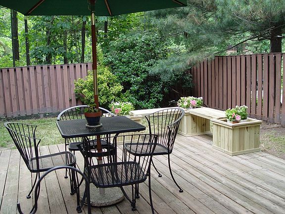 Back deck and yard