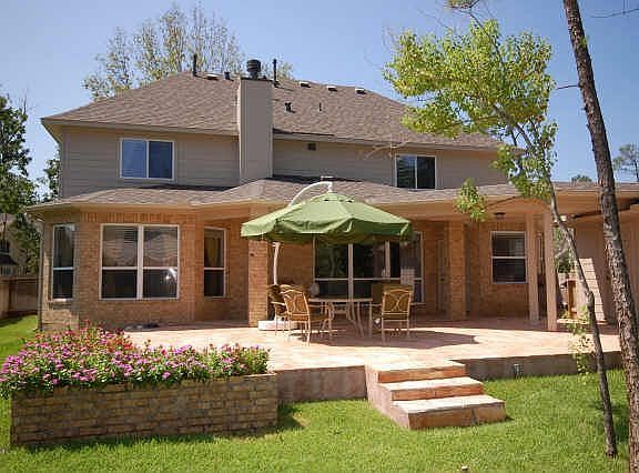 Back view, large patio