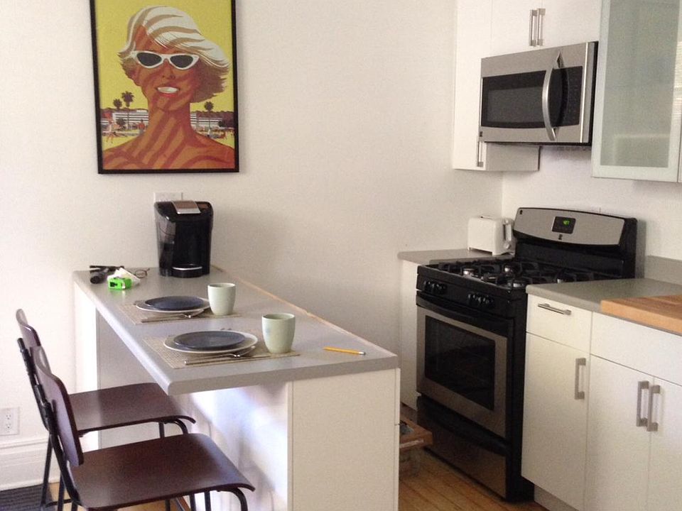 Full kitchen including cookware, dishes, glasses and flatware.