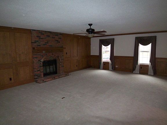 wain scoting and fireplace