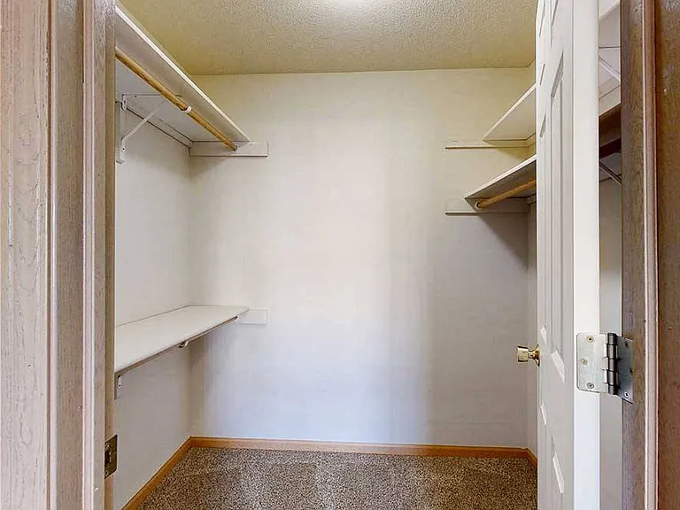 There's no shortage of clothing storage in our large closets!