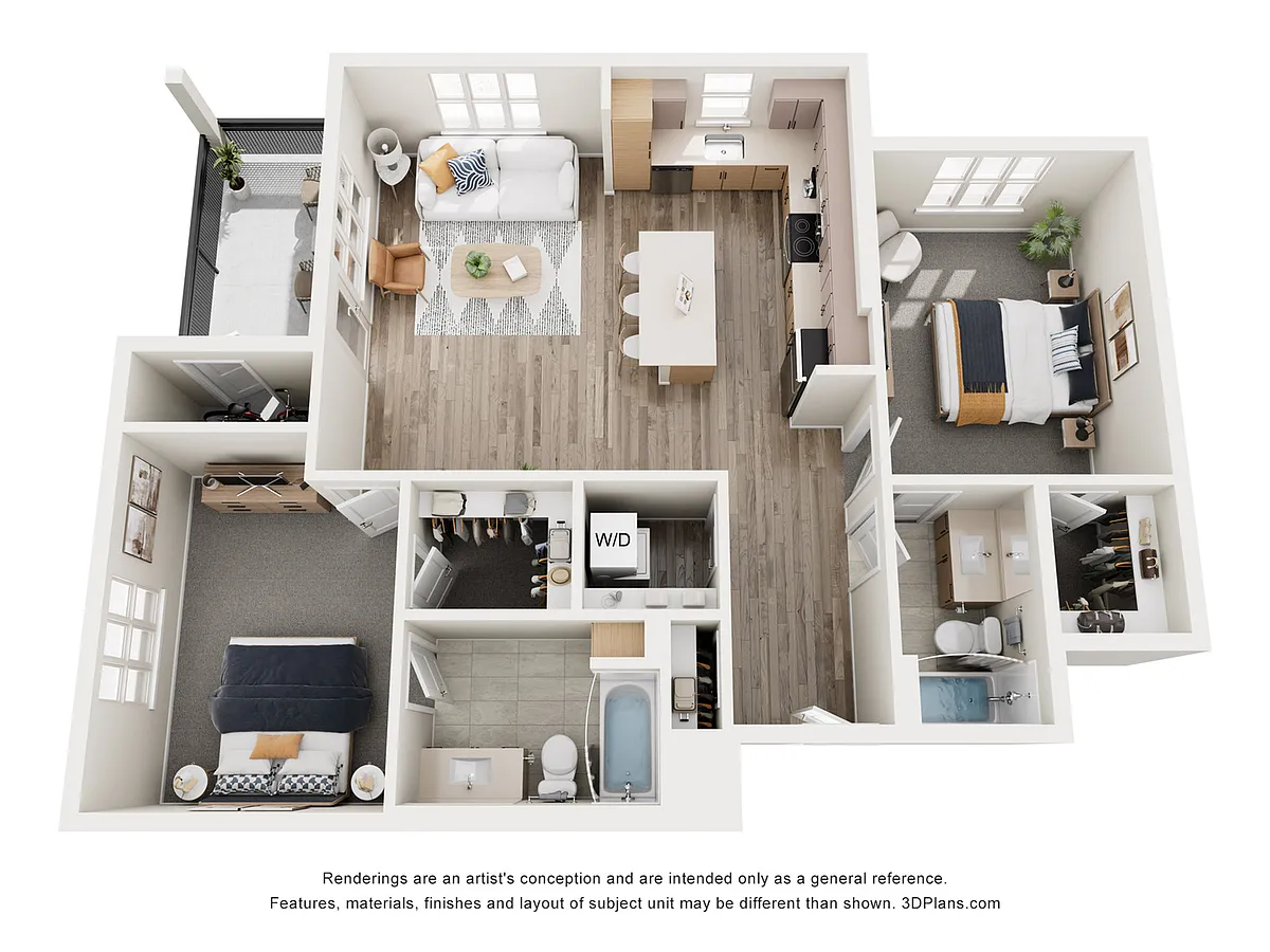 Floor plan B1 2X2