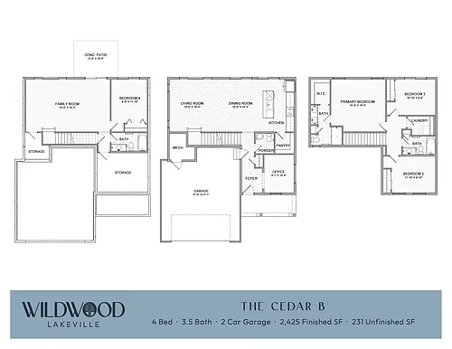 Floor plan The Cedar B - Single Family Home