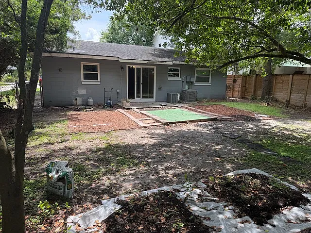 Private backyard, with lots of space.