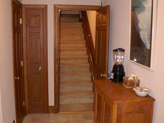 Mudroom with back stairs