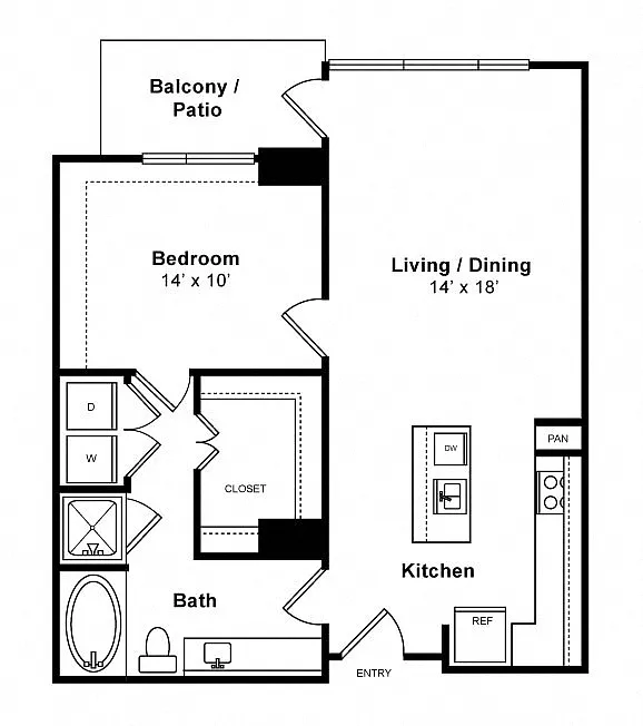 Floor plan Traditional - High-Rise