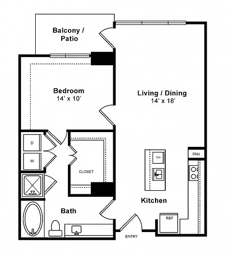 Floor plan Traditional - High-Rise