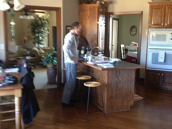 kitchen and breakfast area
