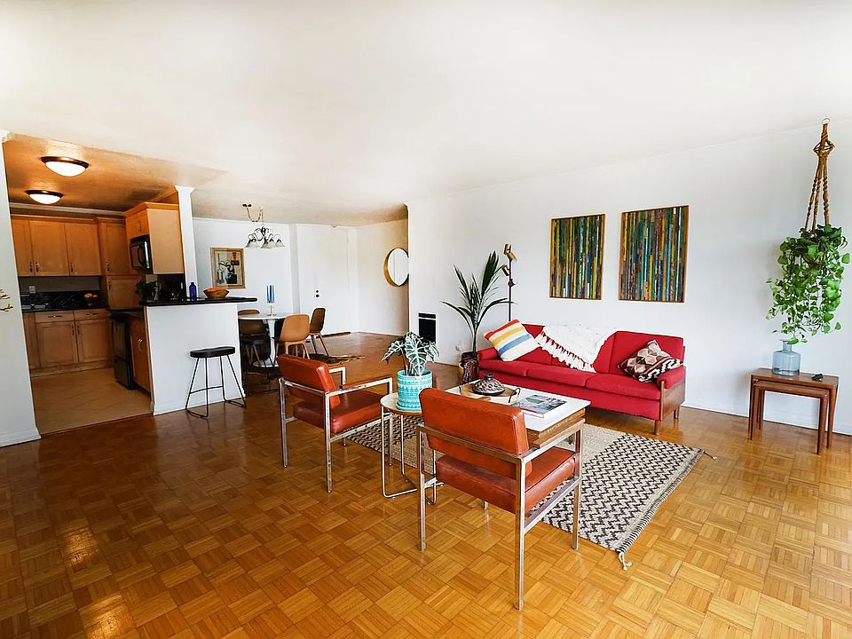 Living room and open-plan kitchen