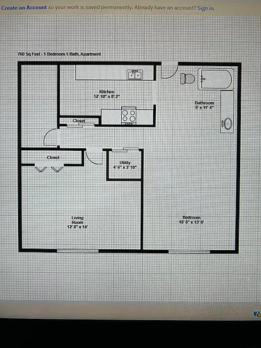 Floor plan Units 201 102 105
