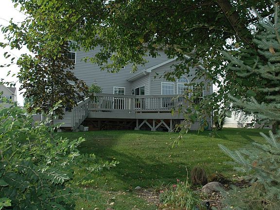 backyard with oversized deck