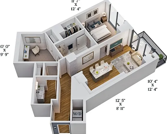 B8-DEN | 1.5x1 | 944 sf B8-DEN | 1.5x1 | 944 sf