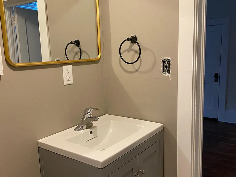 Master bathroom attached to master bedroom