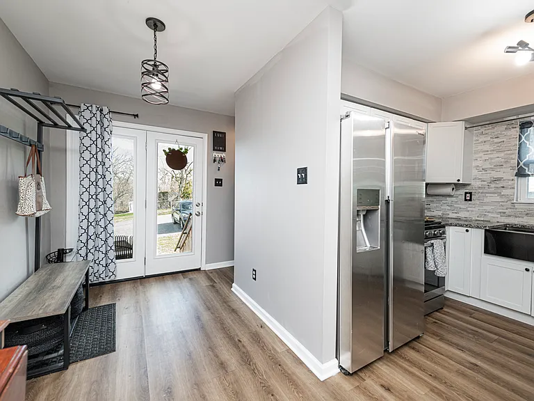 Hallway with back door