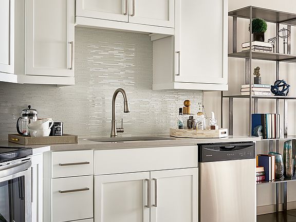 Kitchen with sleek finishes