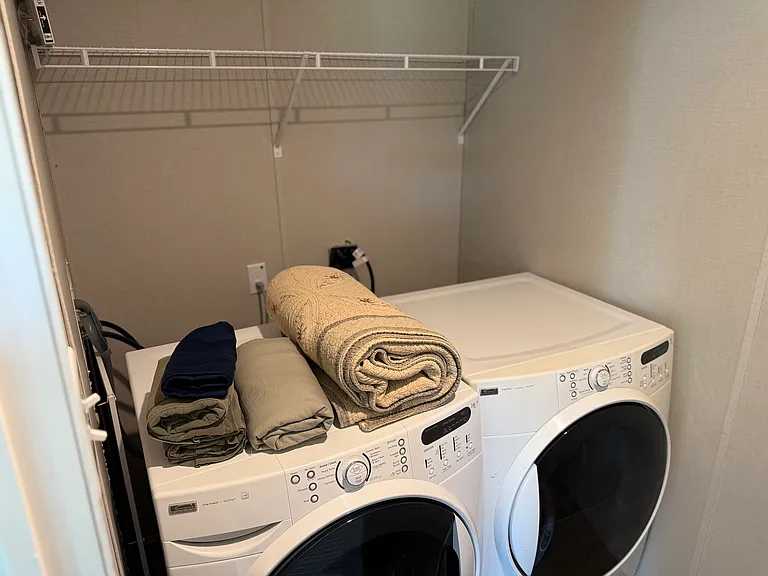 Laundry room with washer and dryer