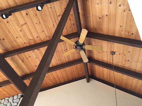 High beam ceilings throughout the house